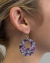 Circle Resin Dangle Earrings